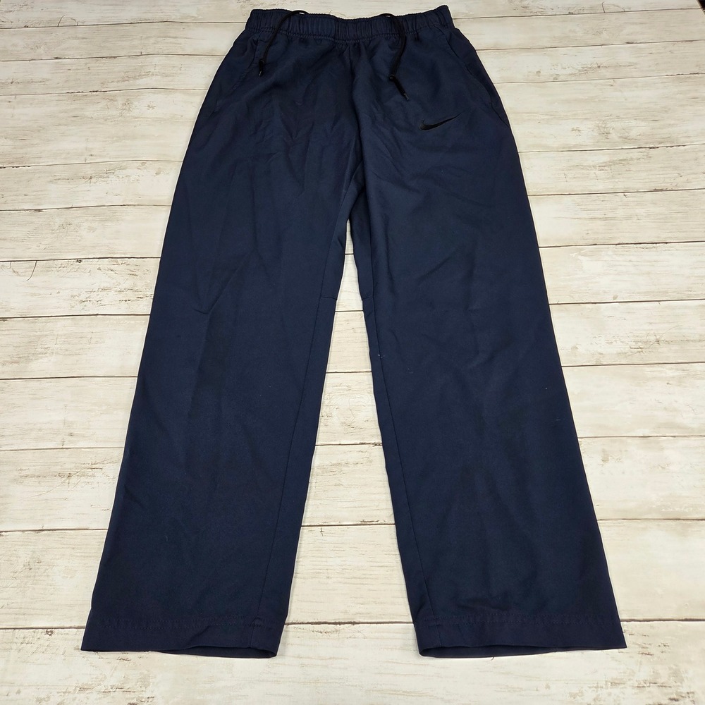 Nike Dri-FIT Training Pants Athletic Straight Leg Men M Navy Blue 800201-451